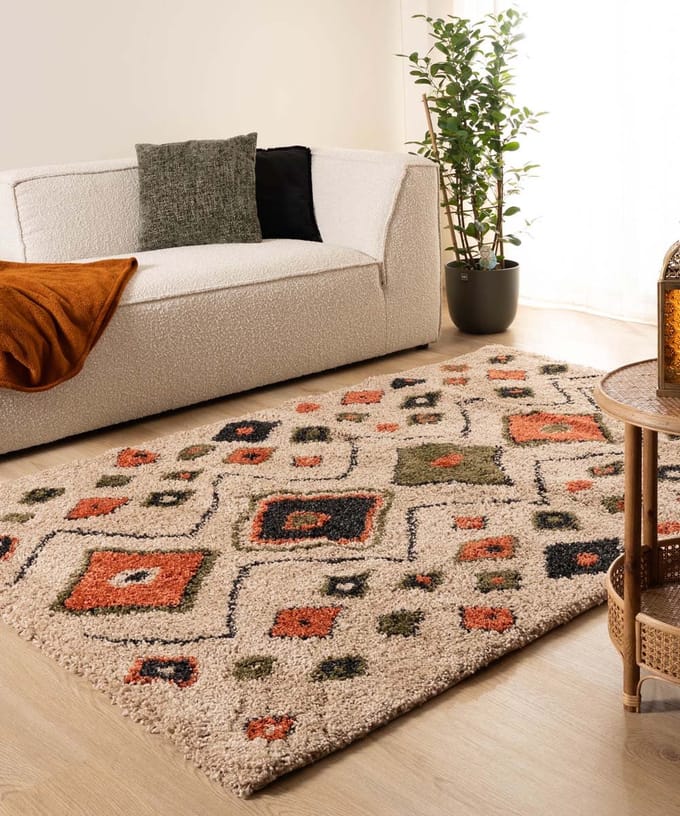 Hoogpolig vloerkleed - Artisan beige/multi 280x380