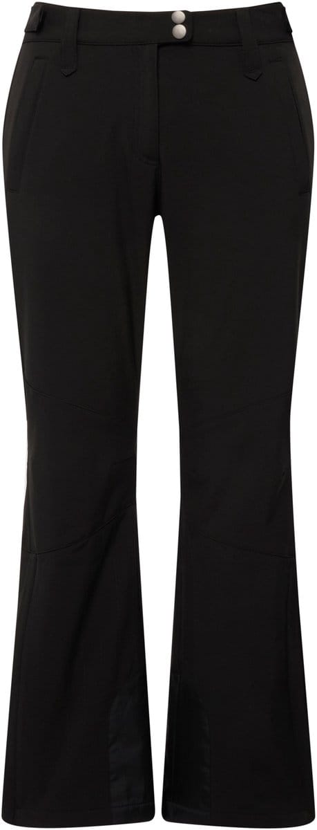 Ulla Popken - Dames - Softshellbroek waterafstotend klittenband sneeuwvanger - Zwart - Maat 42