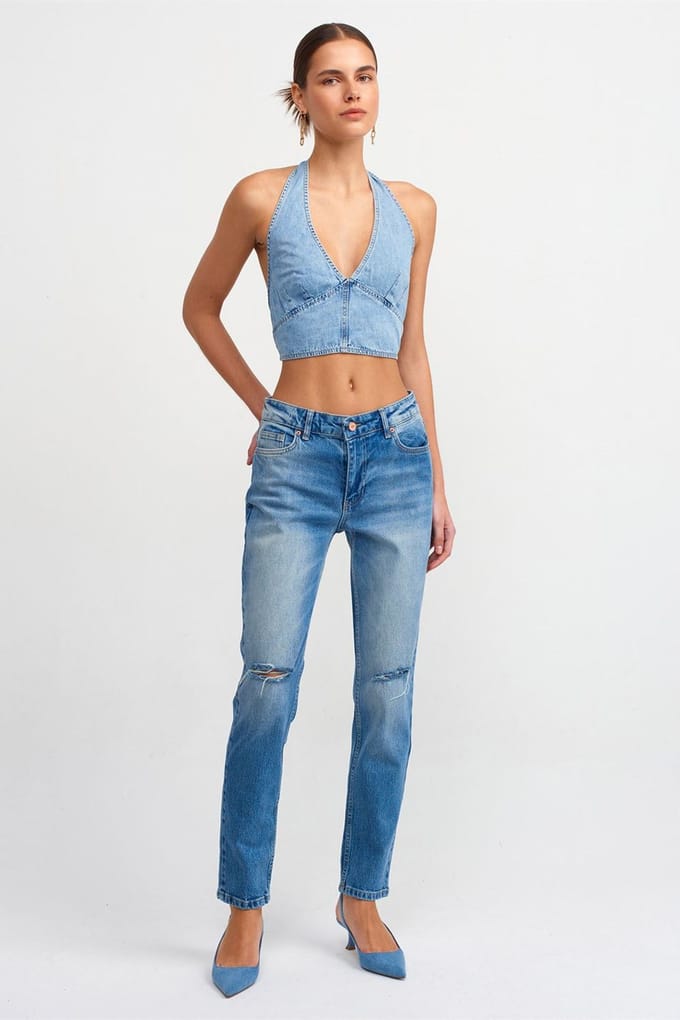 Lage Taille Rechte Jeans