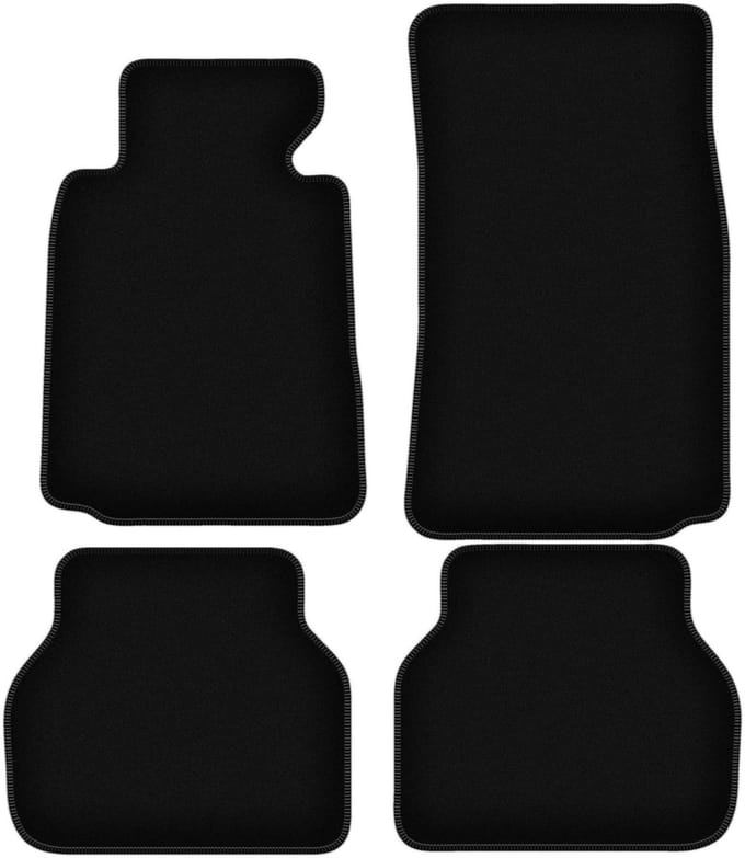 BASIC zwarte veloursmatten voor: BMW 5 E39 sedan, stationwagen, touring (1996-2004)