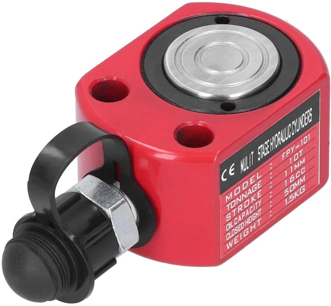 Hydraulische Cilinder - Industriële Cilinder - Zwaar Werk - Uiterst Dunne Constructie - 10T 16CC - Rood