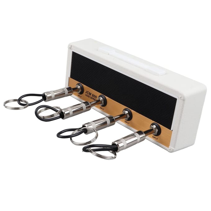 Gitaar Sleutelhanger 4 Gitaar Plug Sleutelhangers Multifunctionele Esthetische Sleutelopbergdoos voor Thuisstudio black