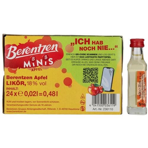 Berentzen Apfel Minis 18% Vol. 24x0,02l