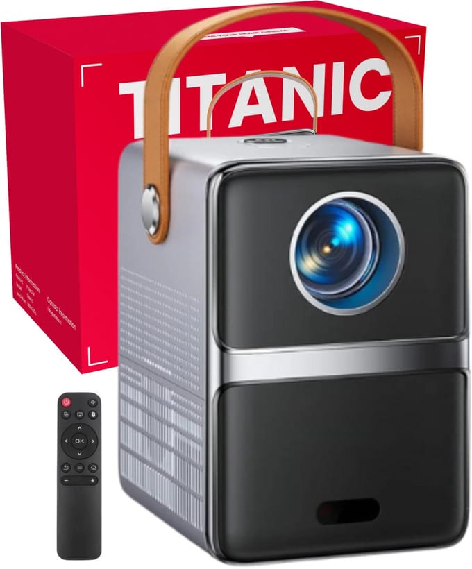 STOBE® TITANIC draagbare mini beamer - Beamer Projector - mini projector - HDMI - AUX - USB - HD - 4K beamer support - Thuisbioscoop