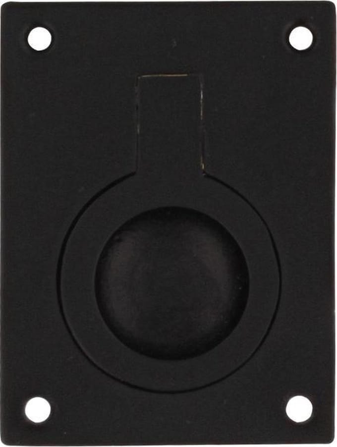 Intersteel Luikring rechthoekig 65 x 49 mm mat zwart