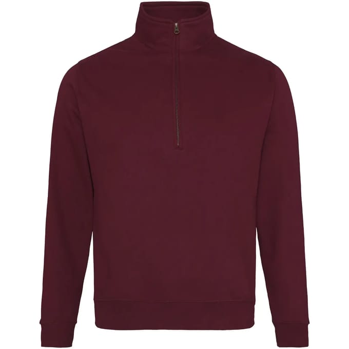 Women's Sophomore 1/4 Zip Sweat met rits Burgundy - S