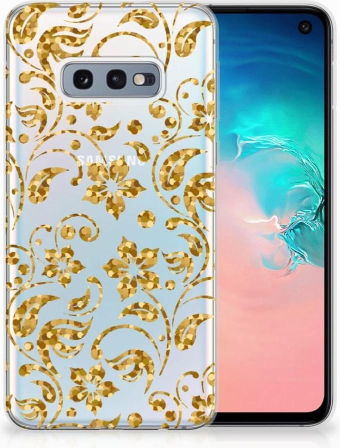 Samsung Galaxy S10e TPU Case Gouden Bloemen