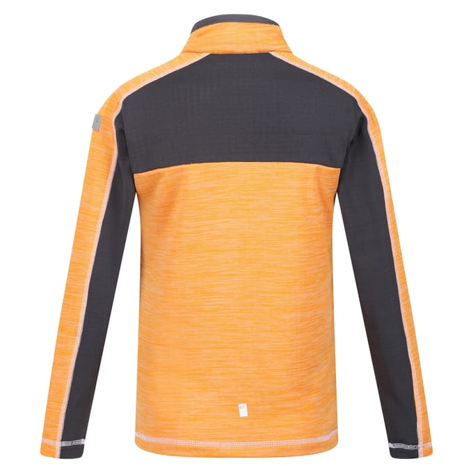Regatta Kinderen/Kinderen Hewley Recycled Half Zip Fleece Top (Abrikoosplet/Grijs)