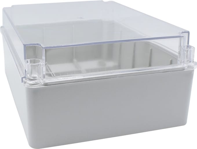 Kabeldoos - Lasdoos - Velvalux Panoboxpro - Verdeeldoos - IP65 - IK10 - 230x310x130mm - Grijs - Transparant Deksel