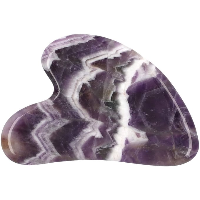 Clean Skin Club, Gua-Sha gegraveerde steen, amethist, 1 stuk gray