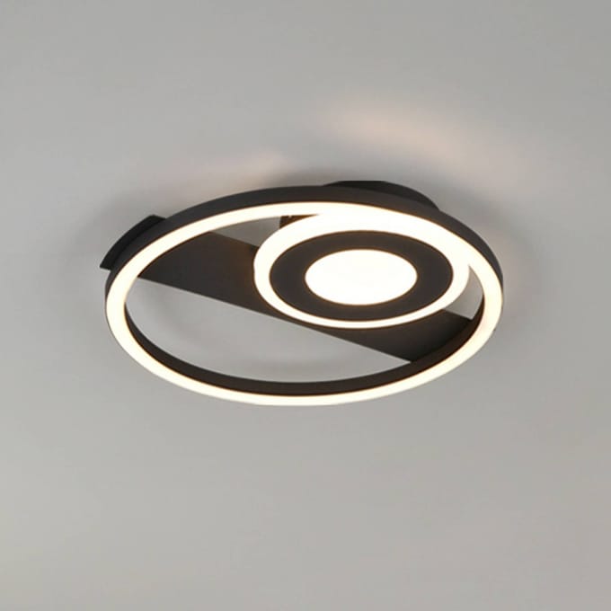 Reality Leuchten LED plafondlamp Horus, zwart, 2.500 lm, 3.000 K, metaal