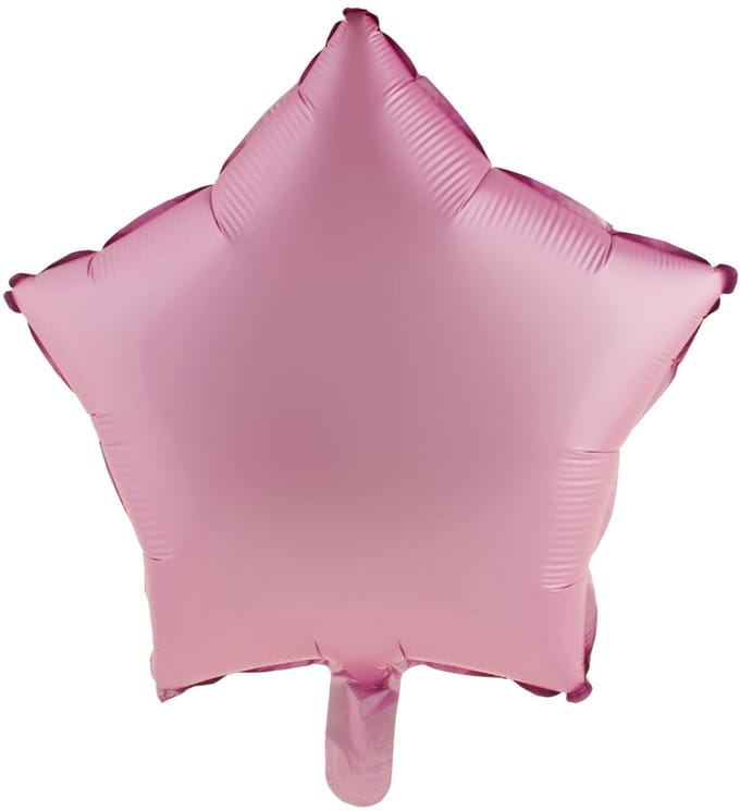 Folieballon Ster Chroom Roze - 46cm