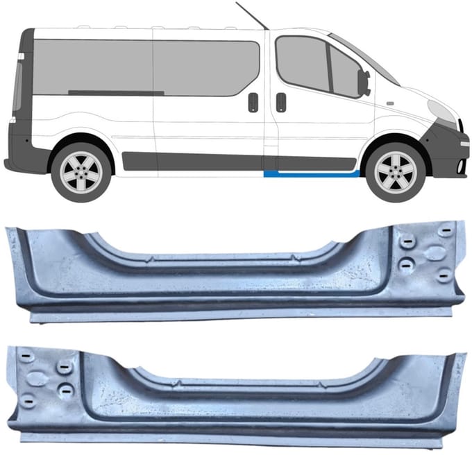 Reparatie dorpel voor Renault Trafic 2001-2014 / Links + Rechts / Set