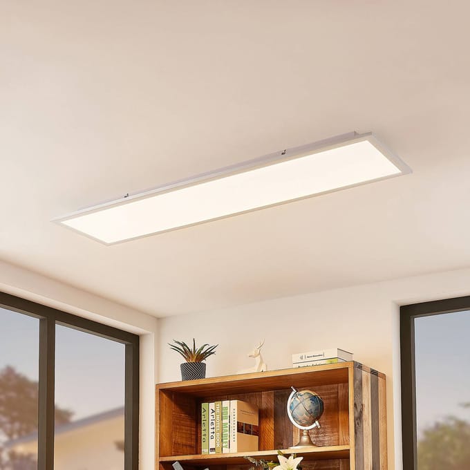 Lindby Smart LED-plafondpaneel Kjetil 120 x 30 cm Tuya RGB CCT