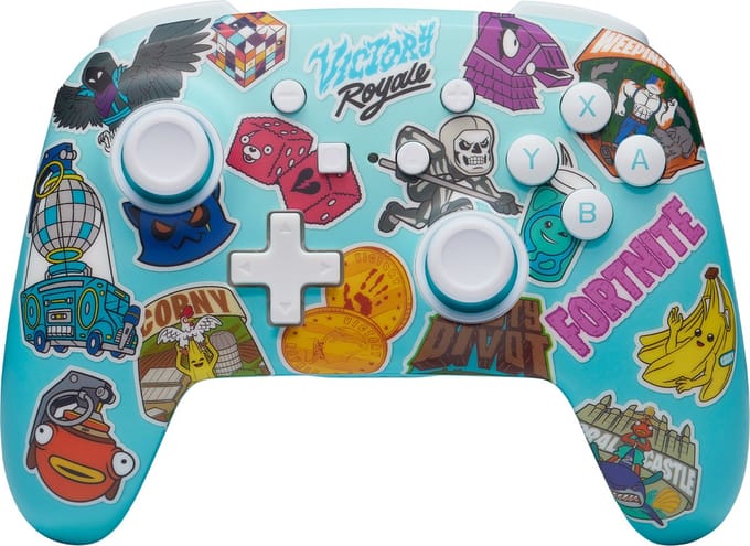 Power A Fortnite Sticker Mania Controller Nintendo Switch, Nintendo Switch Lite, Nintendo Switch OLED