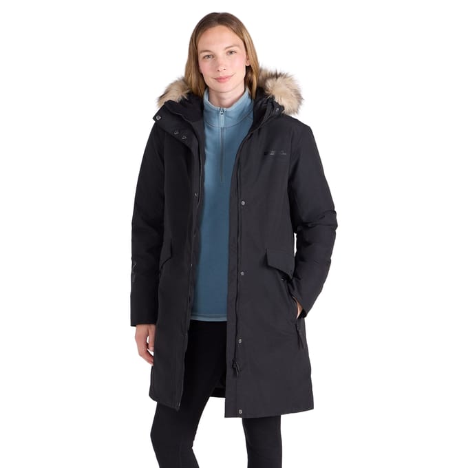 Mountain Warehouse Dames Marlow Extreme Donzen Waterdichte Parka (Zwart)