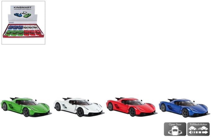 Kinsmart Koenigsegg Jesko Absolut - Die-cast pull-back auto - 1:38 schaal