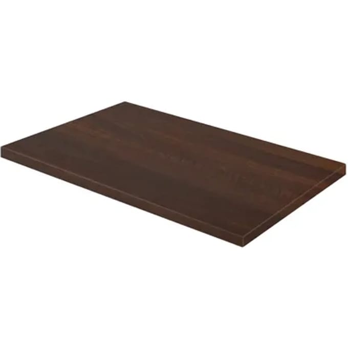 Aquazuro Wastafelblad Napoli - Hout - Notelaar - 90x48cm