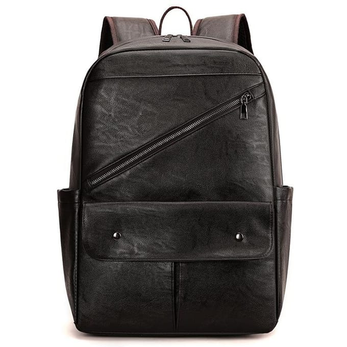 Leer Mat Retro Grote Capaciteit Leer Platte Tas Eén Schouder Diagonale Tas bruin