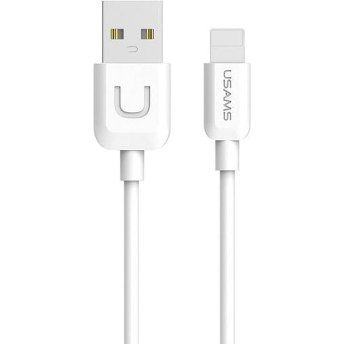 Usams U-Turn USB Lightning kabel voor Apple telefoons en tablets - 1 Meter - Wit