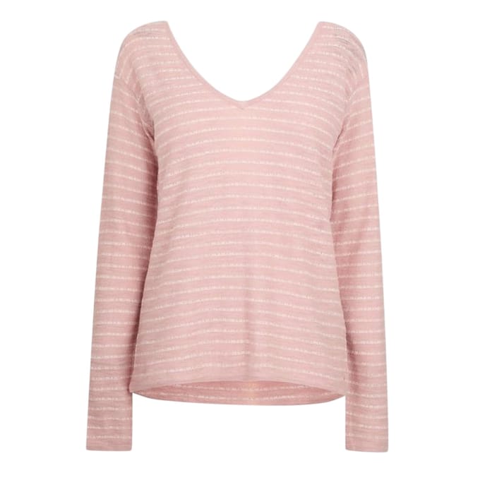Musto Gestreepte gebreide top voor dames (Roze)