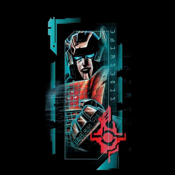 Transformers Sideswipe Glitch Unisex T-Shirt - Zwart - M