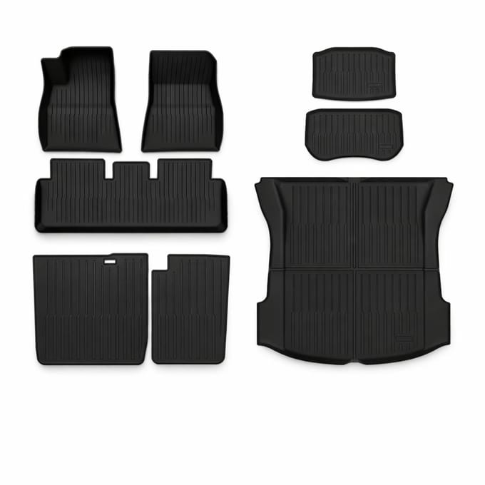 Automatten Tesla Model 3 2019-04/2021 Complete Mattenset Rubber Ecoline Accessoires