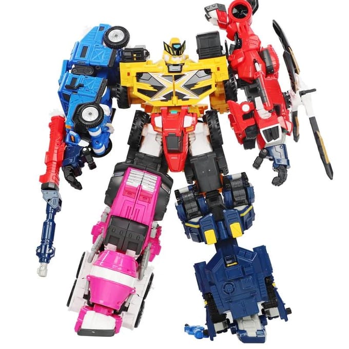 MiniForce 5-in-1 Penta X Ranger Transformatie Robot Bot PENTATRON Figuur Mini Force Vervorming Combiner Actiefiguur Speelgoed KO