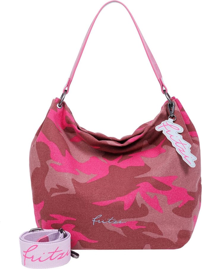 Fritzi aus Preußen Schoudertas Joshi02 Canvas Hobo Bag Camo Pinky Roze