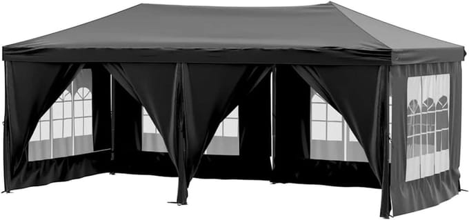 Vouwtent - Feesttent - Buitenfeesten - Met zijwanden - 3x6 meter - Blauw