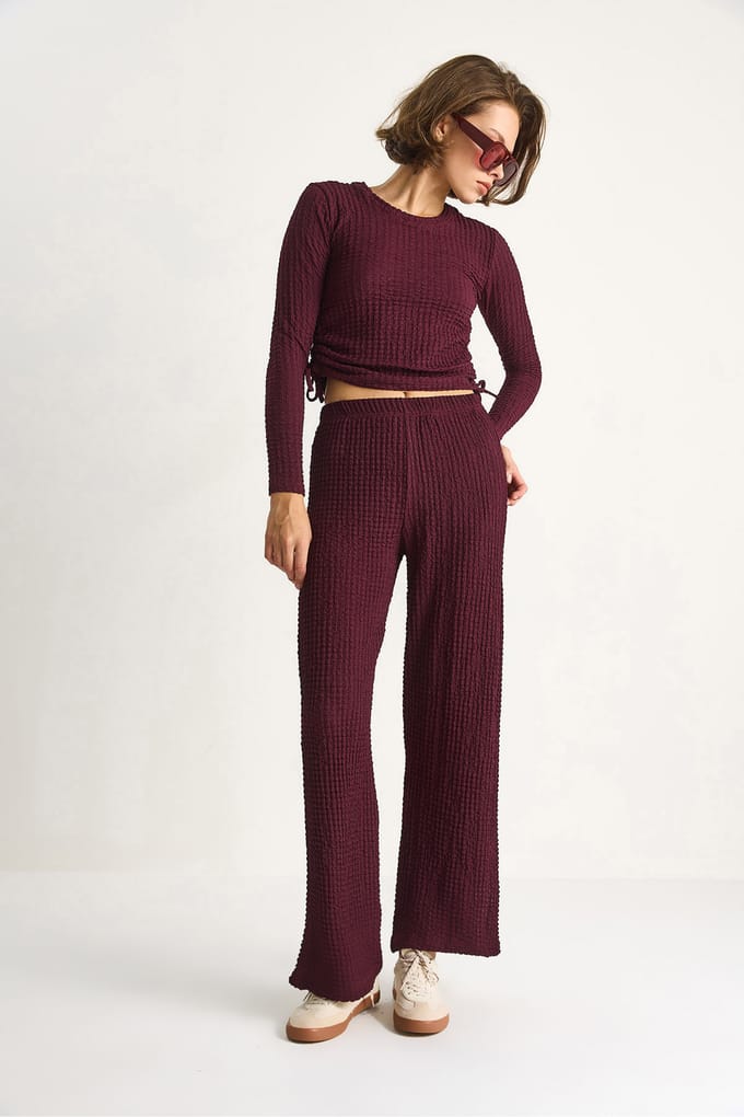 Aansluitende Twee-delige Set met Flared Broek