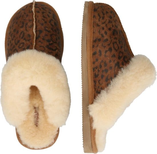 Shepherd of Sweden - 39- Jessica slippers Dames Sloffen - Bruin/Leopard