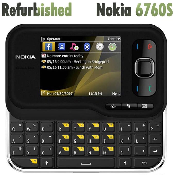 Gerenoveerde Nokia Originele Nokia 6760 Slide Mobiele Telefoon Met 1 SIM Simple Set