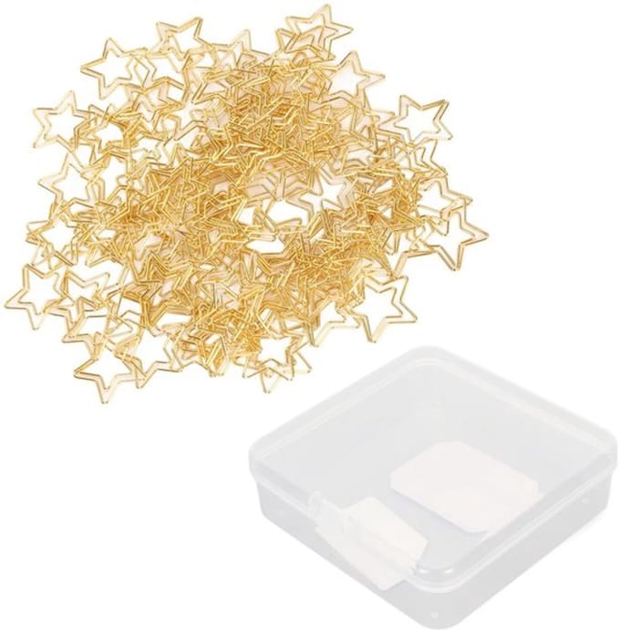 Gouden Stervormige Paperclips - 100 Stuks - Creatief en Opvallend