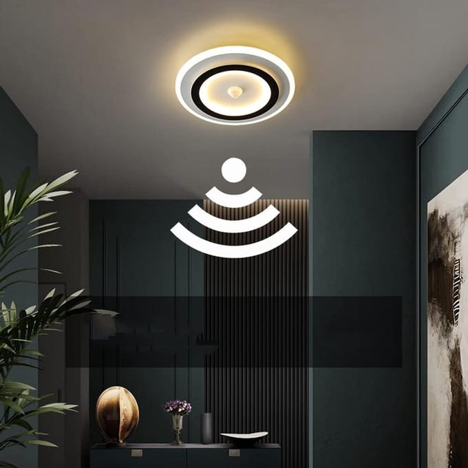 Ronde LED Plafondlamp met Bewegingssensor - Warm Wit Licht - Geschikt voor Woonkamer, Keuken, Hal