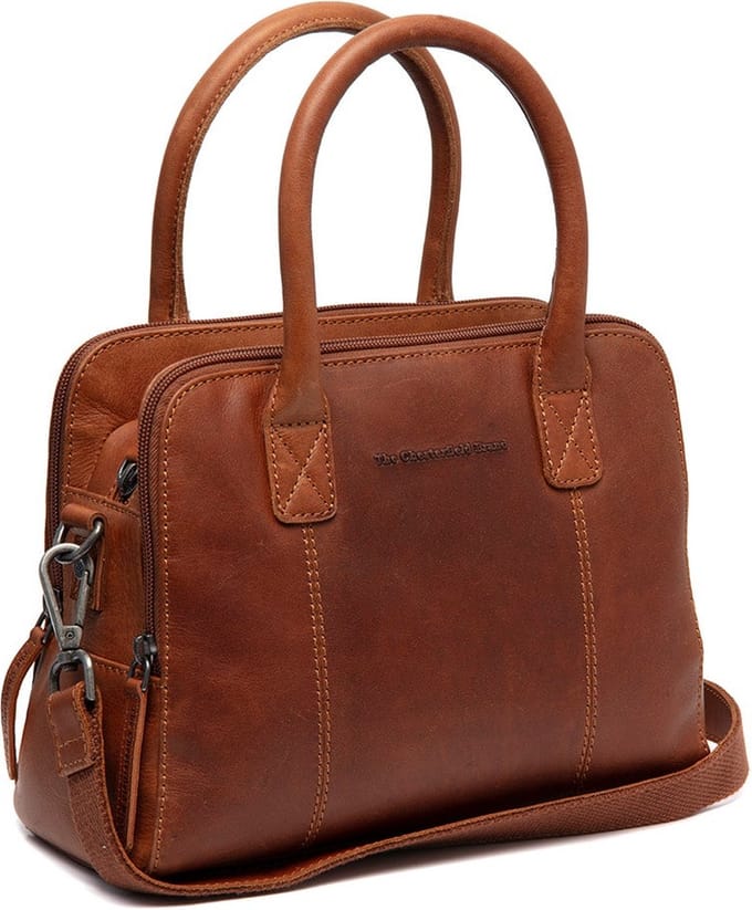 Chesterfield Ezra Waxed Pull Up Schoudertas - Cognac