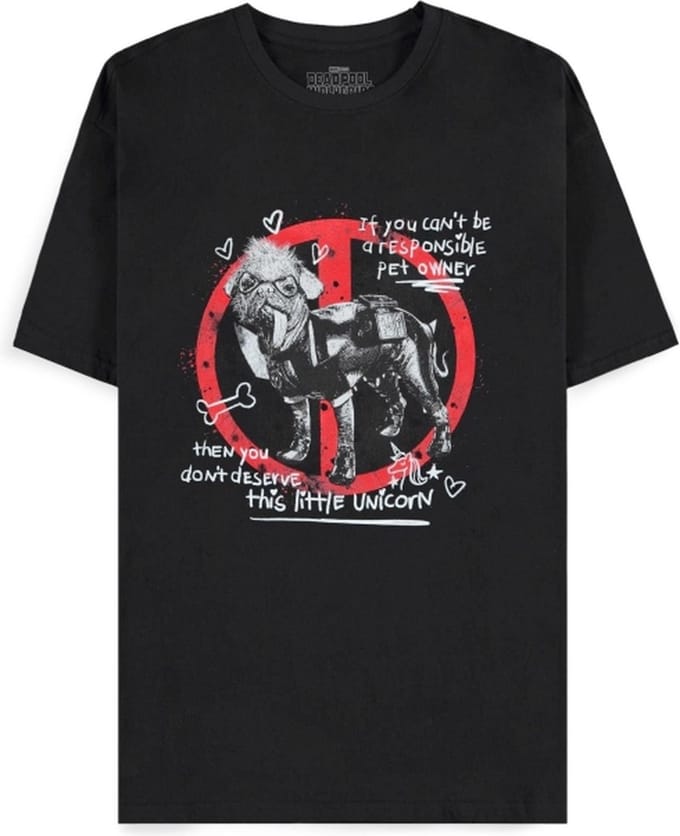 Marvel Deadpool - Dogpool Heren T-shirt - S - Zwart