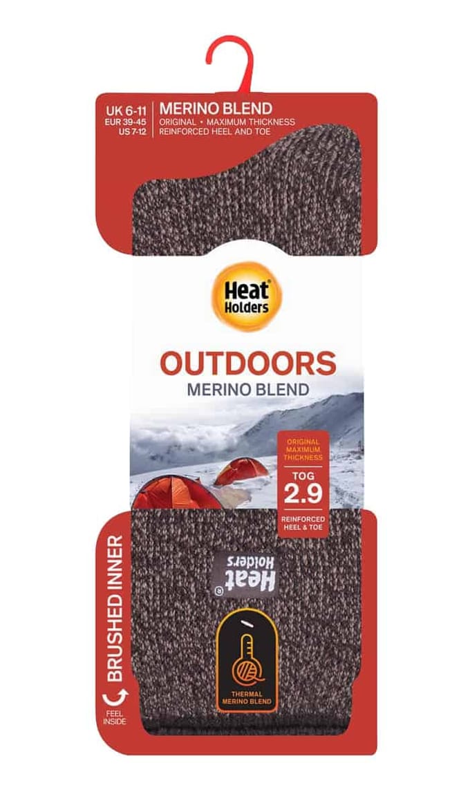 Heat Holders - Merinowol thermo sokken voor heren - Bruin
