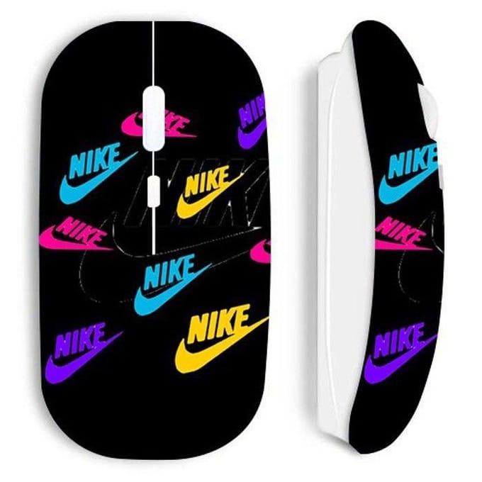 Souris - Nike - Sans Fil - Blanc - Logo Noir - Nano clé USB wifi