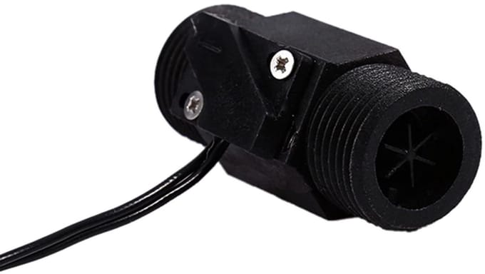 Waterstromingsschakelaar - Flow sensor - Waterverwarmer - Magneetfilter - G1/2" pijpdraad - Zwart