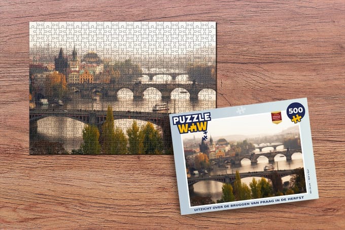 Puzzel Bruggen - Herfst - Praag - Legpuzzel - Puzzel 500 stukjes