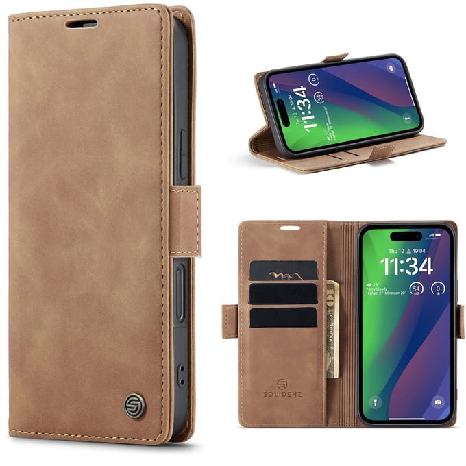 Solidenz Hoesje - Geschikt voor iPhone Air - Urban Book - Bruin