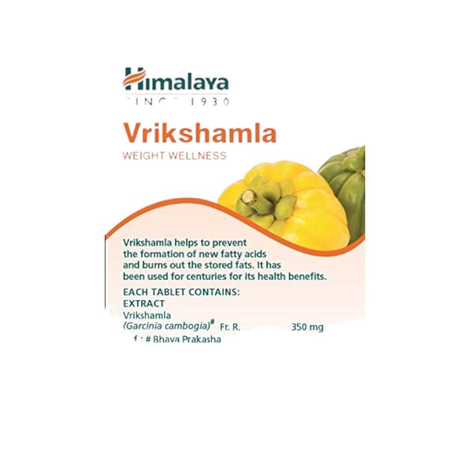 Himalaya Wellness Herbes Pures Vrikshamla Comprimés Bien-être Poids, Soutient la Gestion Saine du Poids, 60 Comprimés white