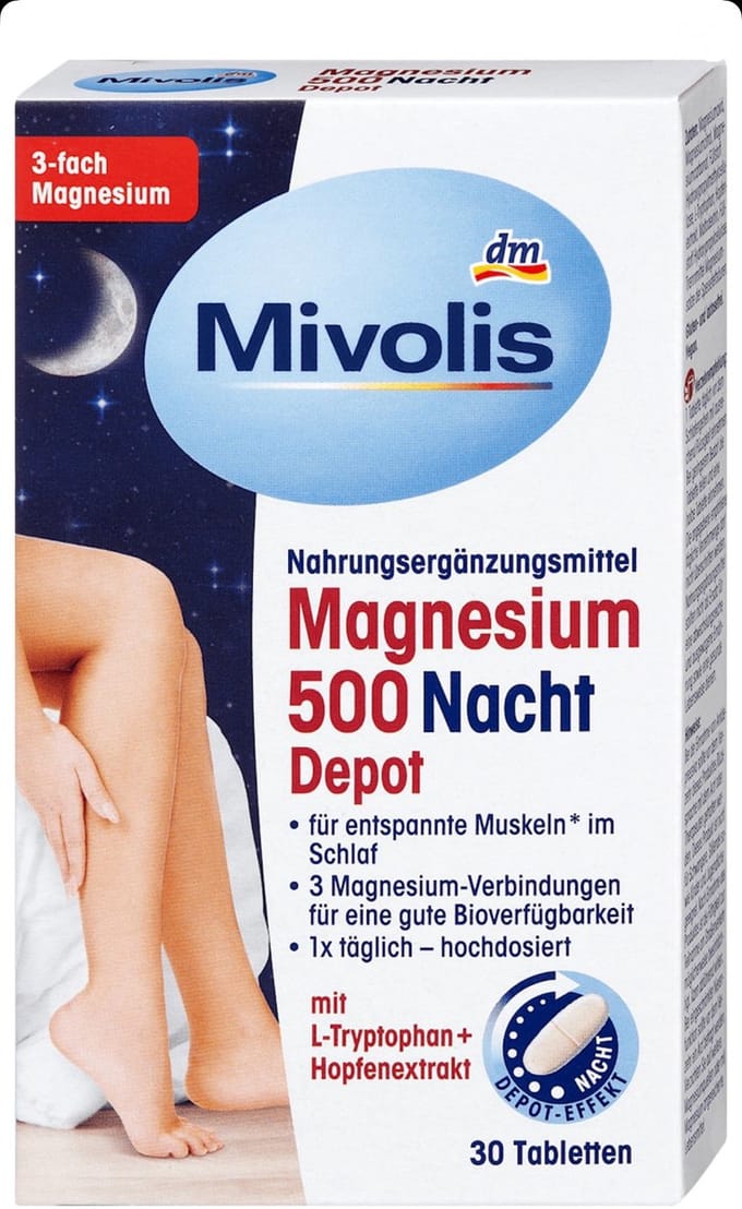 Mivolis Magnesium 500 Night Depot, 30 tabletten, 43 g