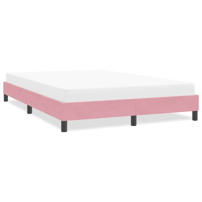 vidaXL - Bedframe - zonder - matras - 160x210 - cm - fluweel - roze