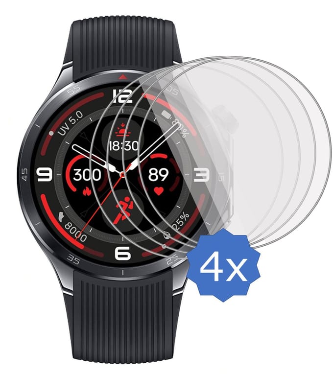 4x Screenprotector geschikt voor OnePlus Watch 3 Folie - Screen Protector