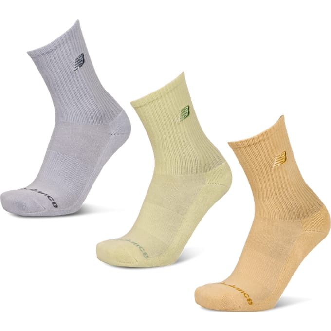 New Balance Midcalf 3 Pack Sokken Unisex - Wit - Maat 43-46 - Katoen