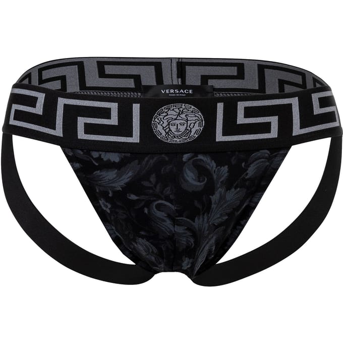 Versace Stretch Organisch Jersey Barocco Helemaal Jockstrap