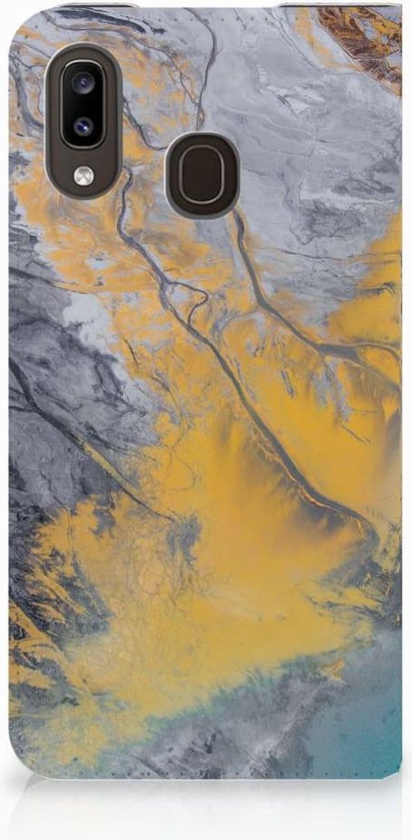 Samsung Galaxy A30 Standcase Marble Blue Gold