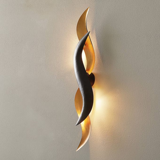 Holländer Goudglanzende design-wandlamp Corallo